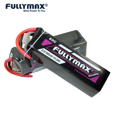 segurança da vida da bateria do avião da bateria RC de 5600mAh 80C 6S 22.2v Lipo