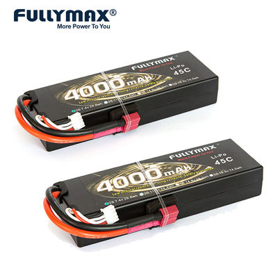 2S 45C 7,4 V 4000 mah bateria recarregável de íon de lítio modelo RC bateria
