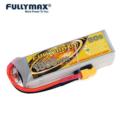 baterias de 14.8v 4s 1800mah Lipo para a tomada de pouco peso dos aviões 80c Xt60 de Rc