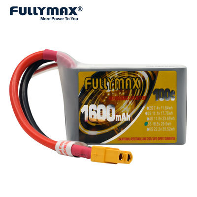 bateria Fpv Rc de 1600mah 18.5v 5s 100c Lipo que compete a bateria Lipo Fullymax