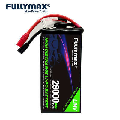 28000mAh Lipo 12s Bateria Para Drone 44.4V 15C LiHV Indústria Química AS150 XT150 Plugue