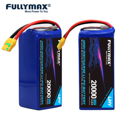 12 células 20000mAh Lipo Bateria de Polímero de Lítio de Alta Densidade de Energia para Drone 47.04V 12C