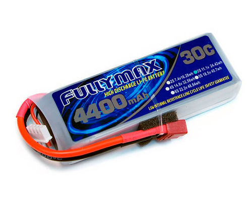 Bloco 30C 4400mAh 3S 11.1V da bateria de FFULLYMAX LiPo com a tomada de T para carros de RC, aviões de RC, helicópteros de RC, competição de F3A