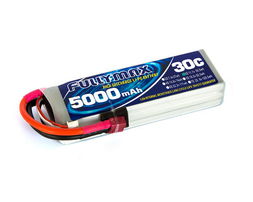 Bloco 30C 5000mAh 3S 11.1V da bateria de FULLYMAX LiPo com o conector dos decanos para carros de RC, aviões de RC, helicópteros de RC