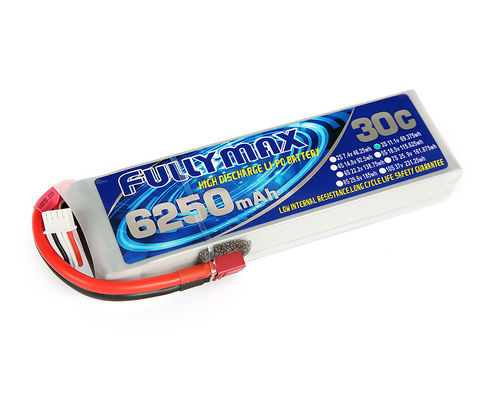 Bateria 30C 6250mAh 3S 11.1V de FULLYMAX RC Lipo com o conector dos decanos para o avião do helicóptero do caminhão do barco do carro de RC