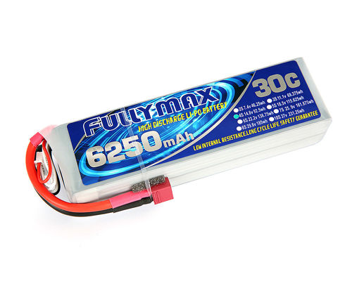 Bateria 30C 6250mAh 4S 14.8V de FULLYMAX Li-Po com o conector dos decanos para o barco dos aviões do caminhão dos carros de RC