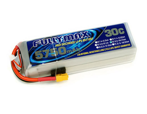 Bateria do bloco 30C 5750mAh 5S 18.5V da bateria de FULLYMAX LiPo com o conector XT60 para aviões dos aviões RC da Reparo-asa de RC Heli