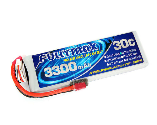 Bloco 30C 3300mAh 3S 11.1V da bateria de FULLYMAX LiPo com a tomada de T para helicópteros dos aviões do barco do caminhão dos carros de RC