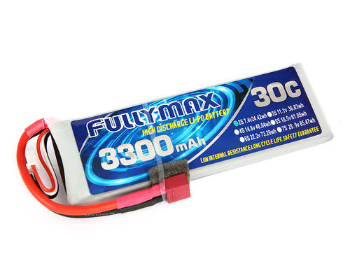 Bloco 30C 3300mAh 2S 7.4V da bateria de FULLYMAX LiPo com a tomada de T para o caminhão Heli Airplane do barco do carro de RC