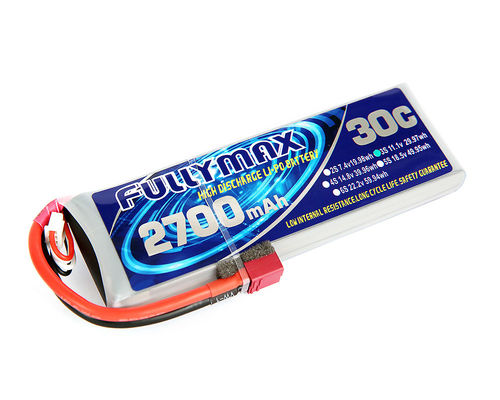 Bloco 30C 2700mAh 3S 11.1V da bateria de FULLYMAX LiPo com a tomada de T para o caminhão dos aviões RC dos carros RC de RC