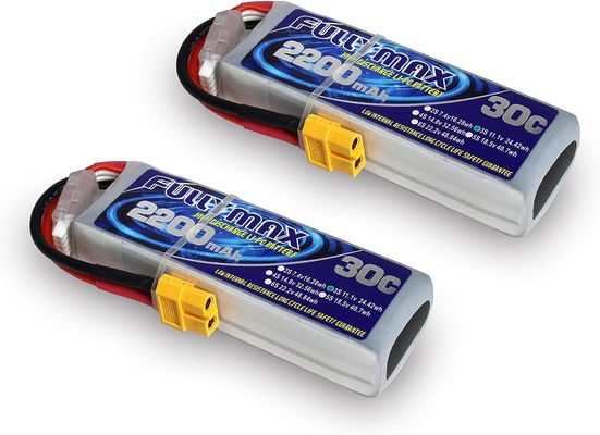 bateria macia da caixa da bateria 2200mAh 11.1V 30C de 3S LiPo com a tomada XT60 para o avião de RC
