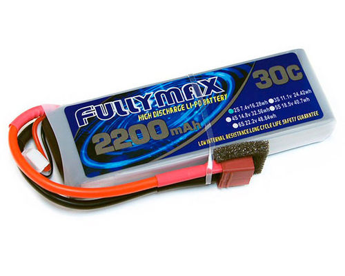 a bateria de 7.4V 2s 2200mah Lipo 2s 30c Lipo com DECANOS obstrui a bateria do avião do lítio RC
