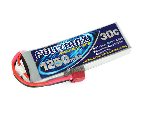 Bateria 30C 1250mAh 3S 11.1V de LiPo da tomada de T para o avião Aerobatic lento interno do inseto RC