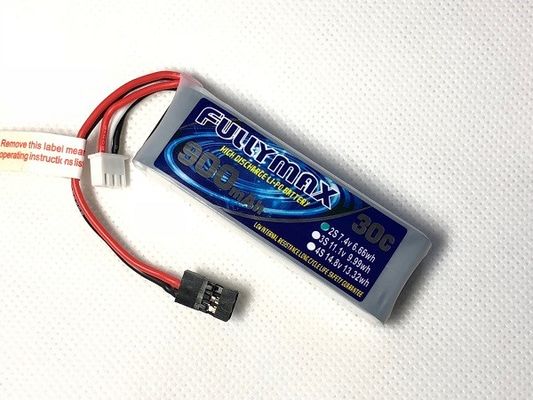 bateria de 7.4V 900mAh 30C LiPO com a tomada do JÚNIOR para a bateria universal do receptor