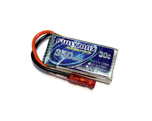 tomada da bateria JST do avião de 3.7V 1S 350mAh 35C LiPO RC para mini RC Toy modelo